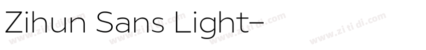 Zihun Sans Light字体转换